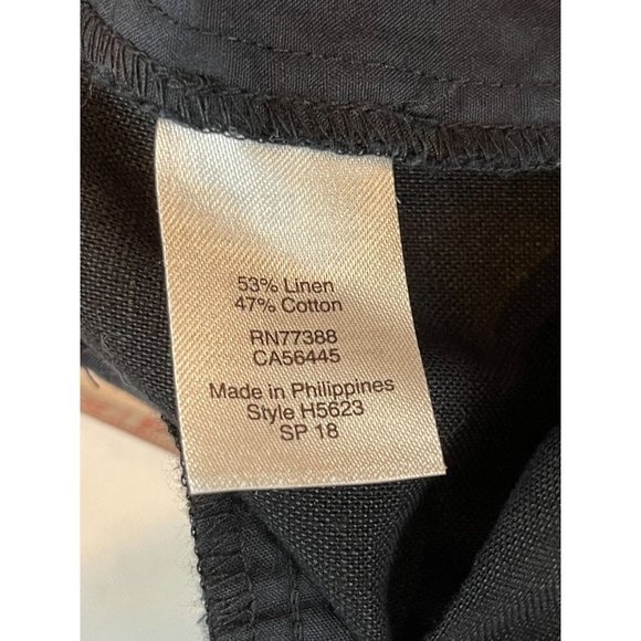 J. Crew Womens Shorts Scalloped Hem Chino Linen Blend H5623 SP18 Black Size 4 - Picture 9 of 10